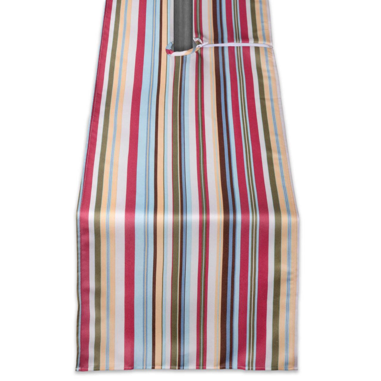 Summer Stripe Outdoor Table Runner With Zipper 14" x 72"